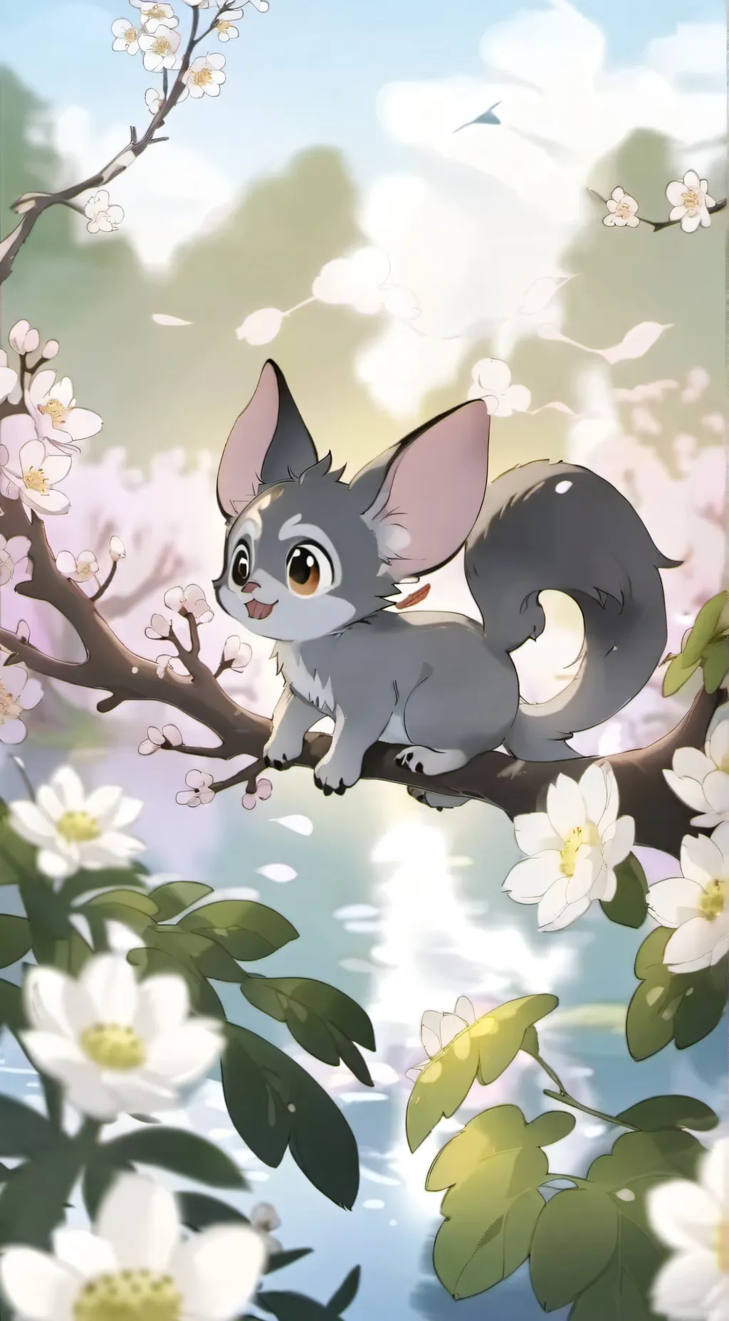 ai character: Lillo and Stitch  background