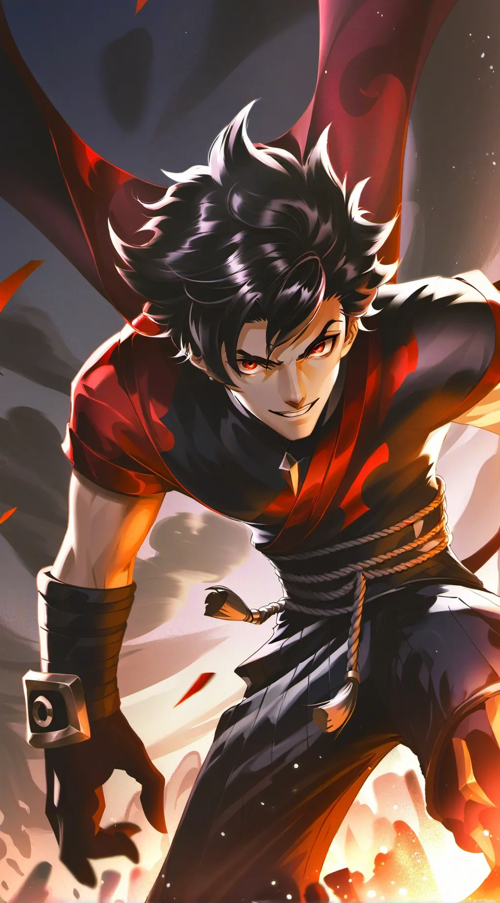 ai character: Demon Slayer RPG background