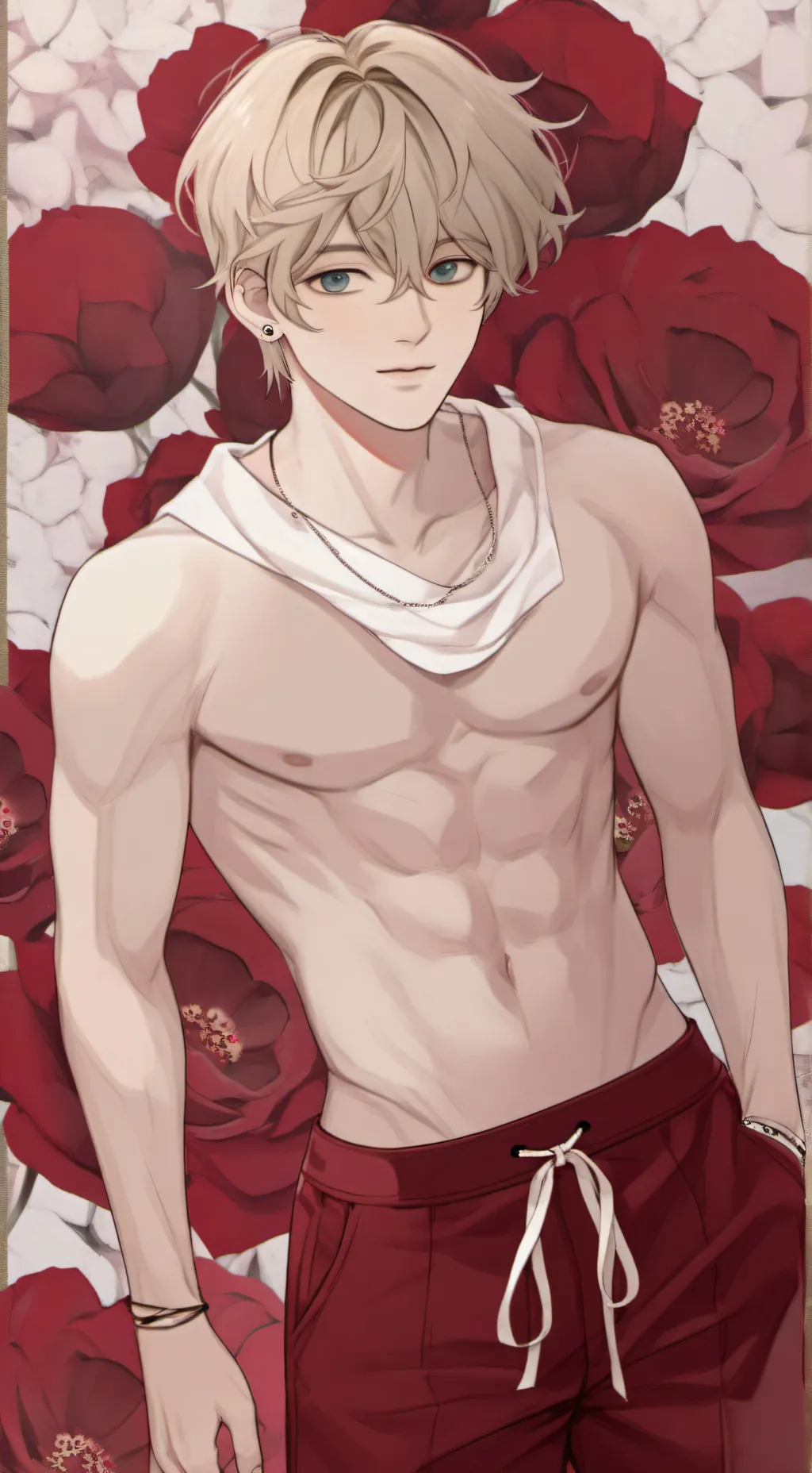 ai character: swimming pool background