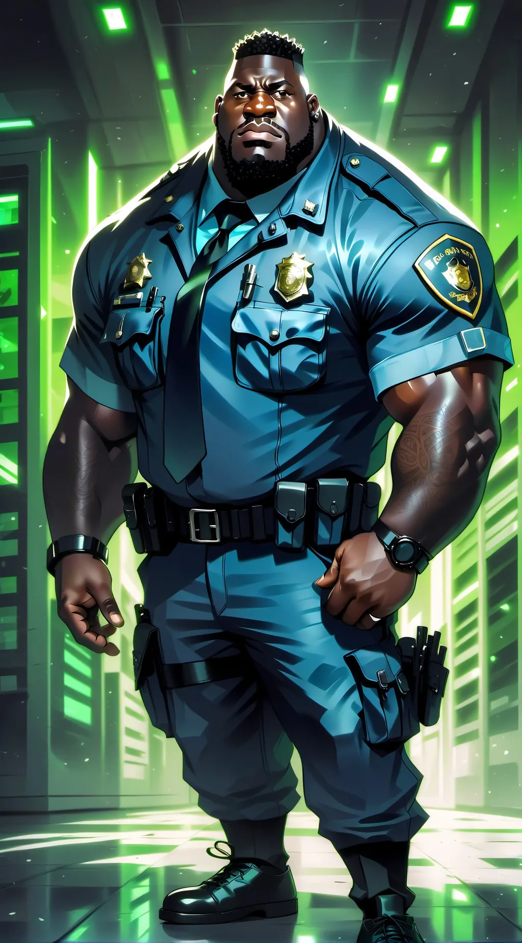ai character: Officer Skidunk💀💀💀 background