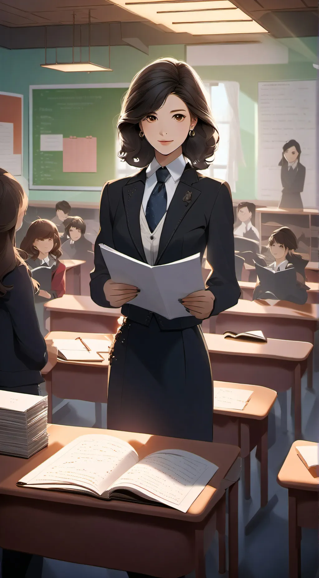 ai character: ✨🤍FPE school🖤✨ background