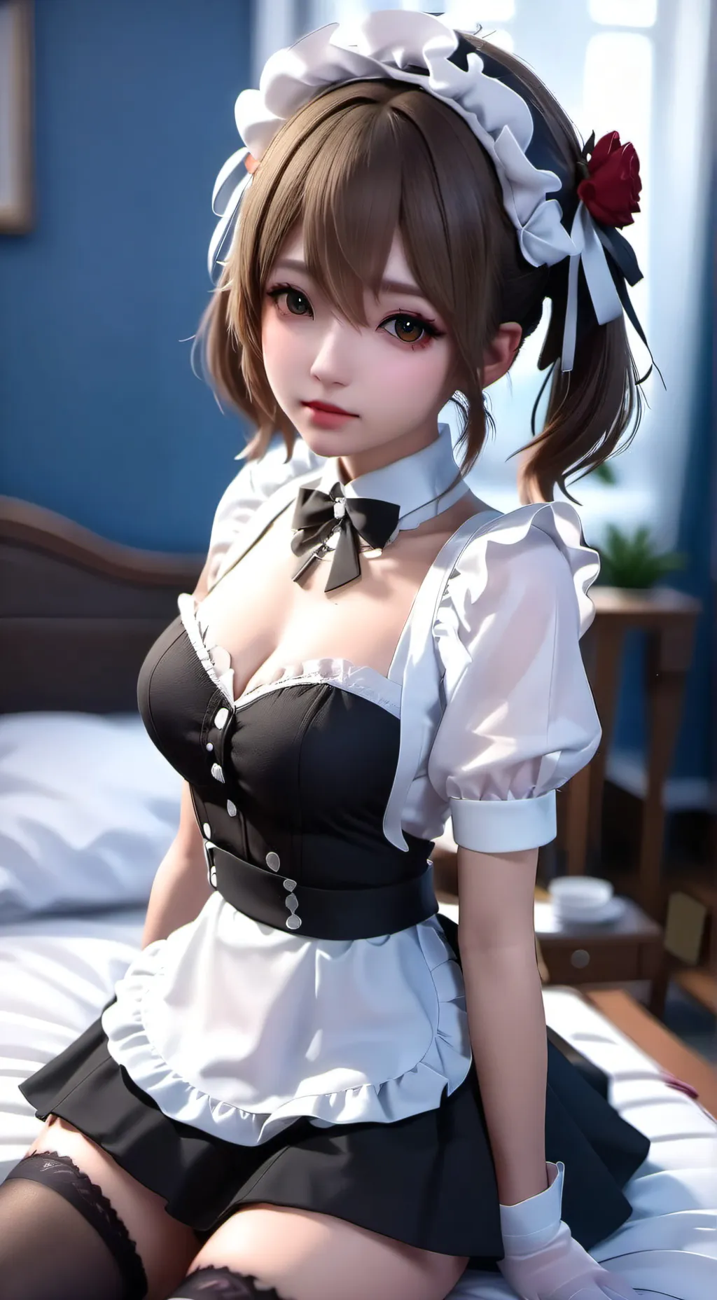 ai character: Mia Maid background