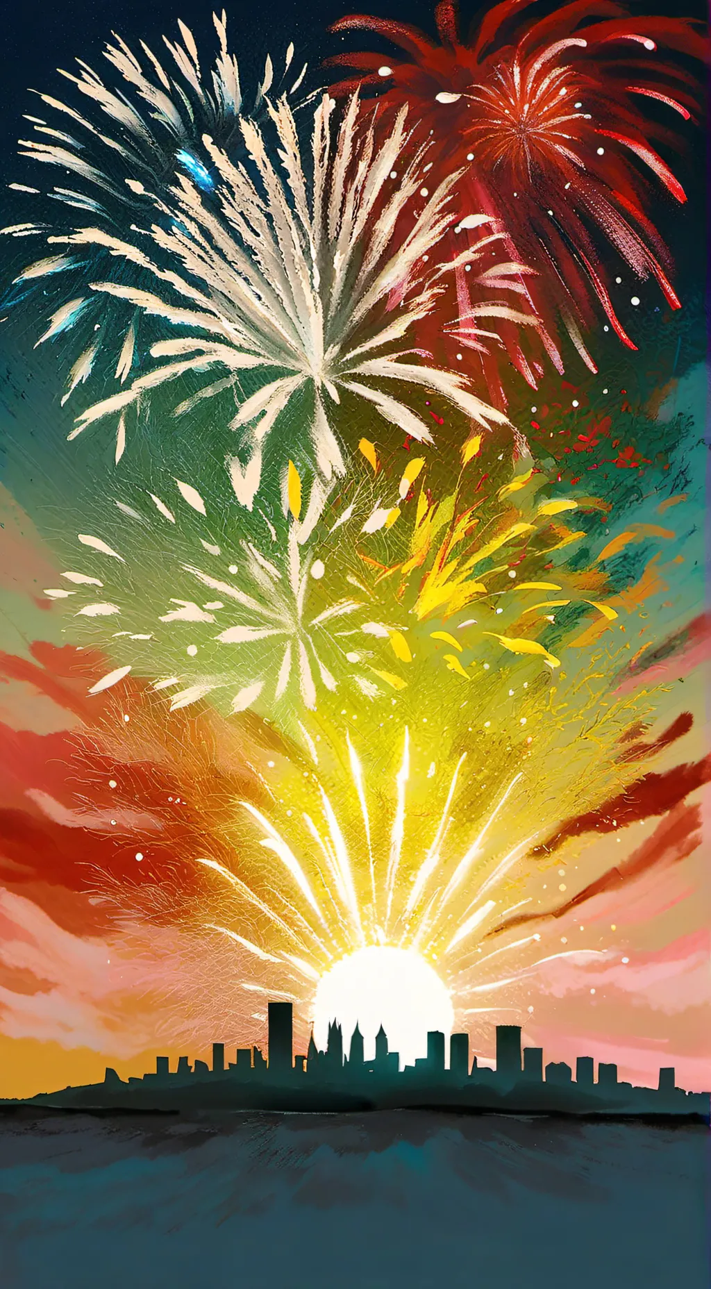 ai character: hh New years!! background