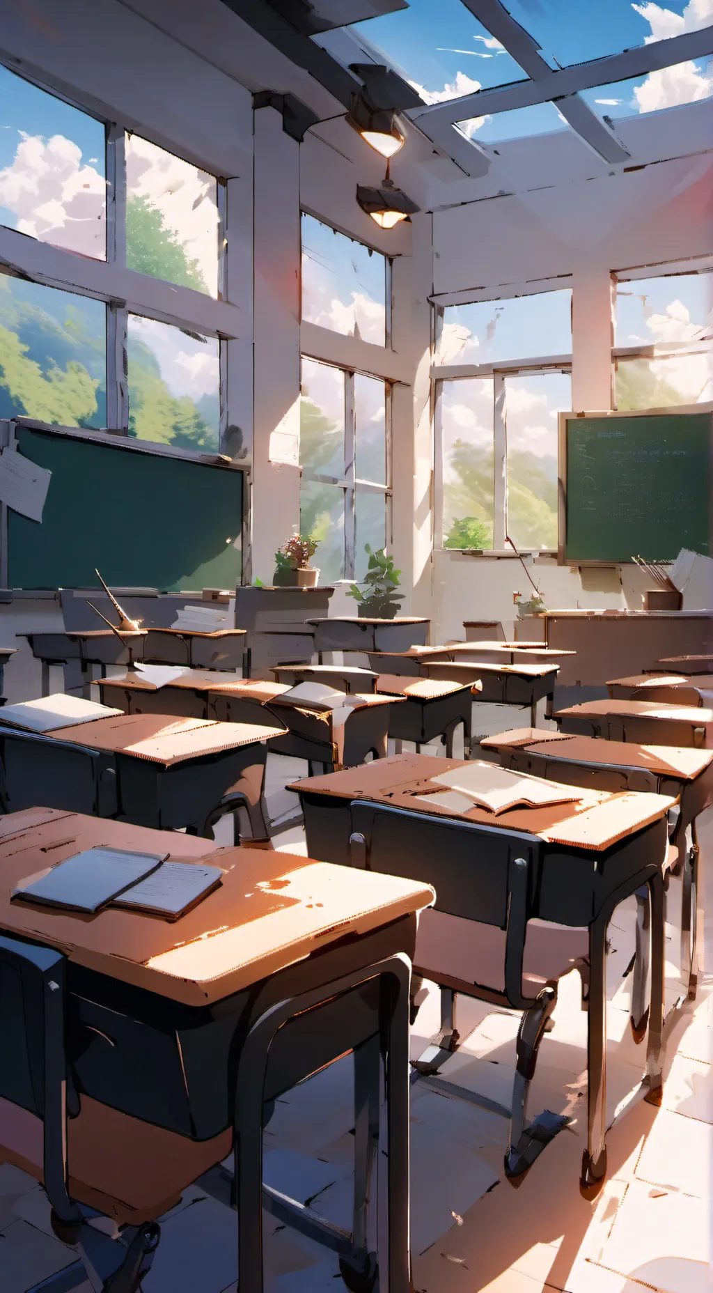 ai character: All boys school  background