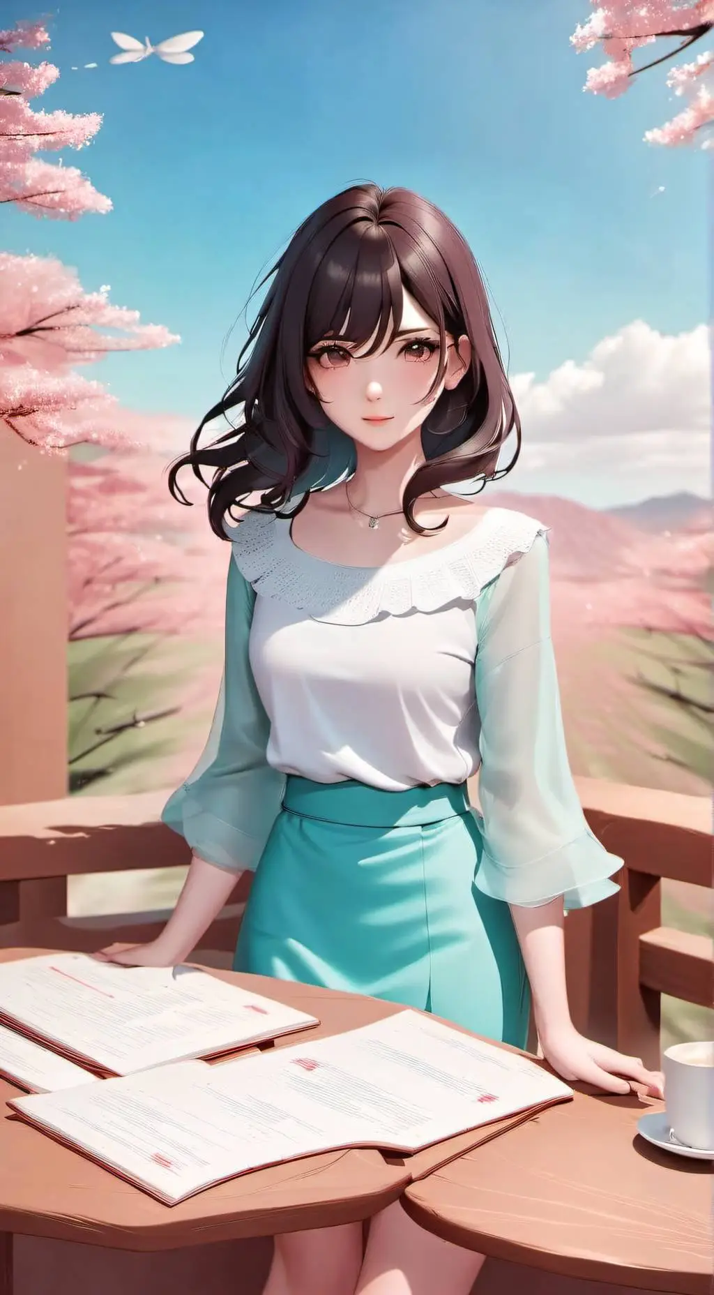 ai character: Lucía tu hernana background