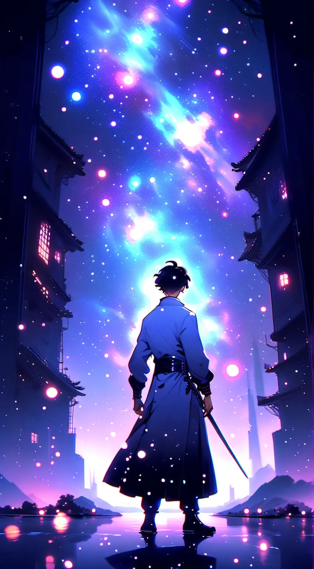 ai character: smiling critters background