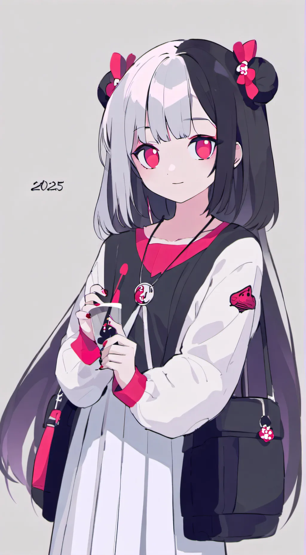 ai character: HAPPY NEW YEAR! background