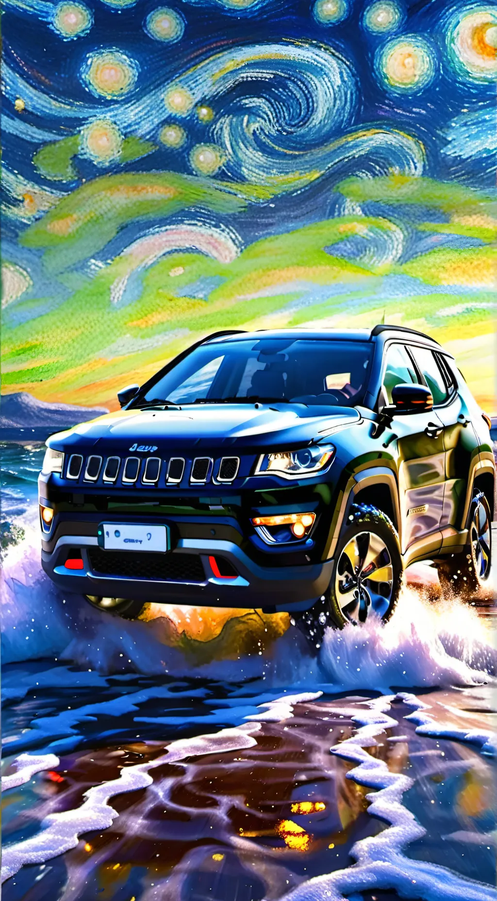 ai character: jeep compass background