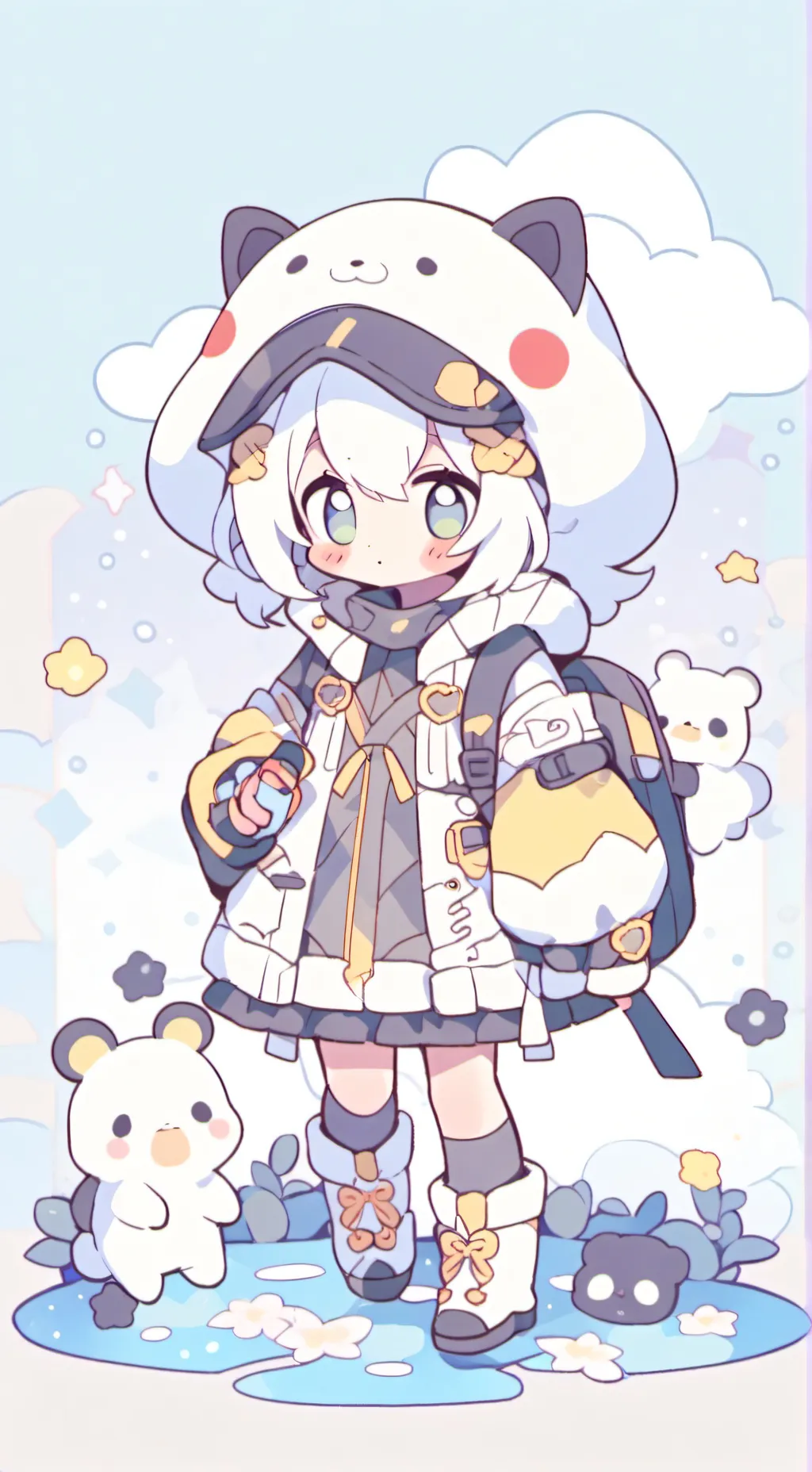 ai character: focus background