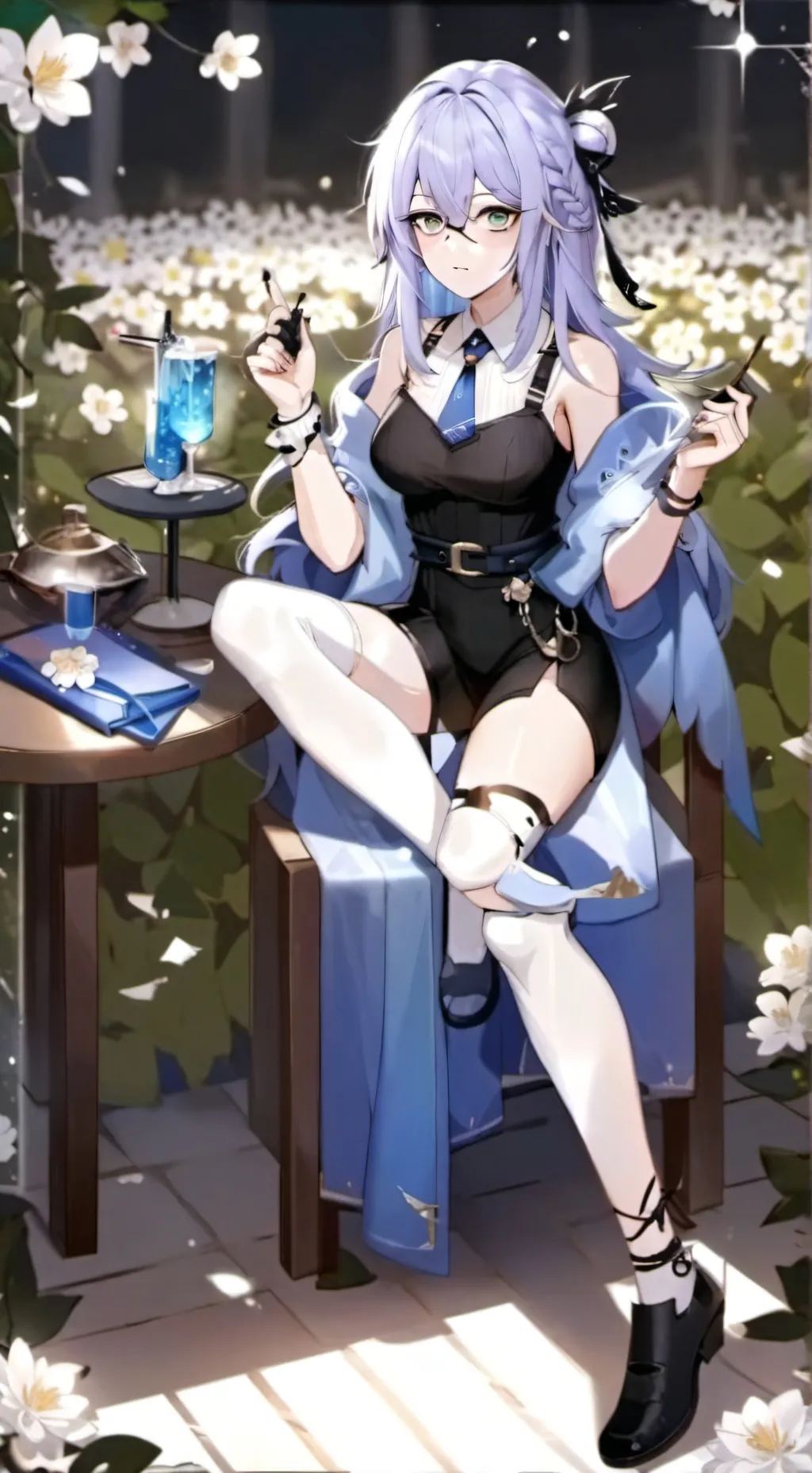 ai character: Leah  background