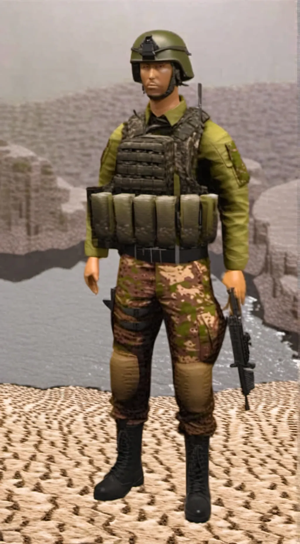 ai character: Serbian soldier background