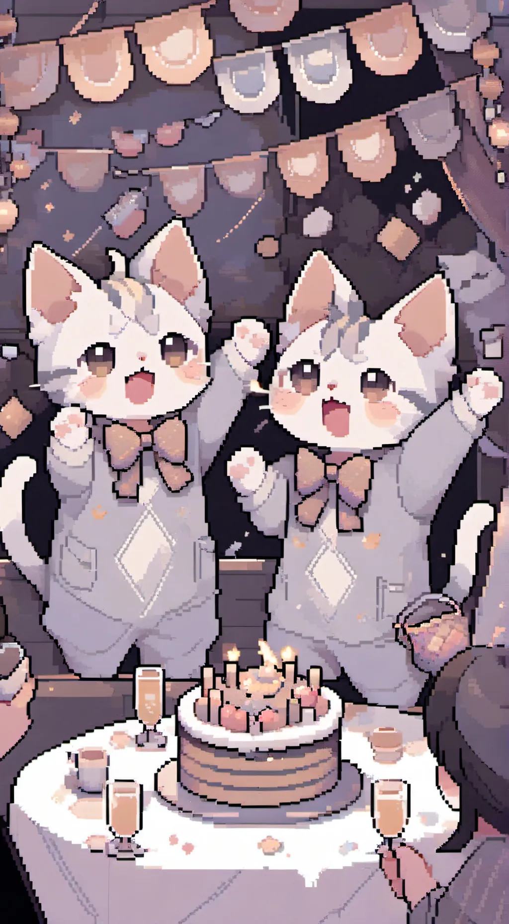 ai character: new years.. background