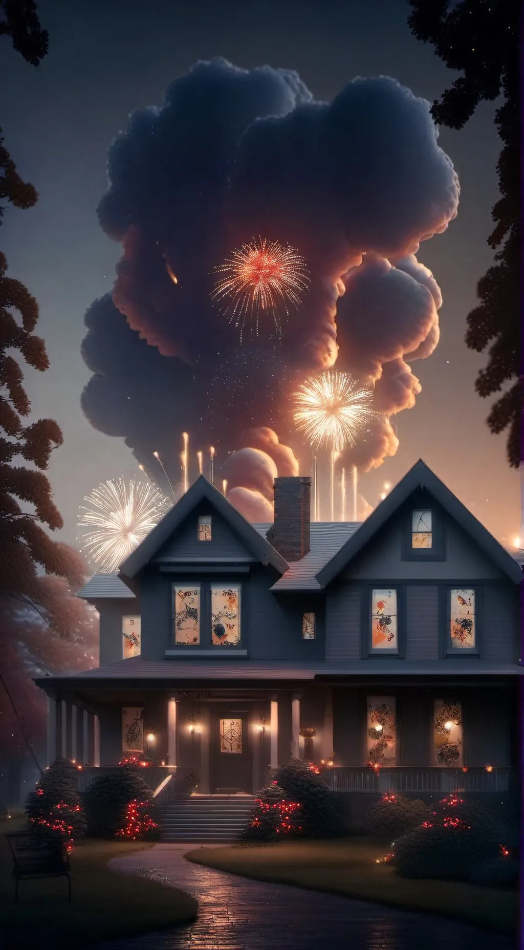 ai character: The new year movie background