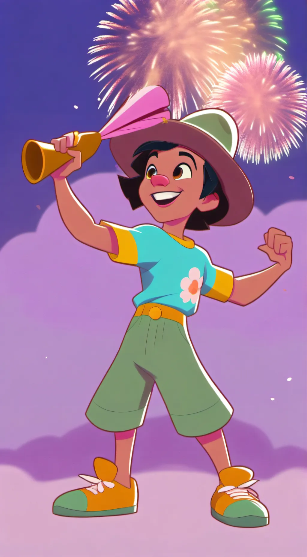 ai character: New year background