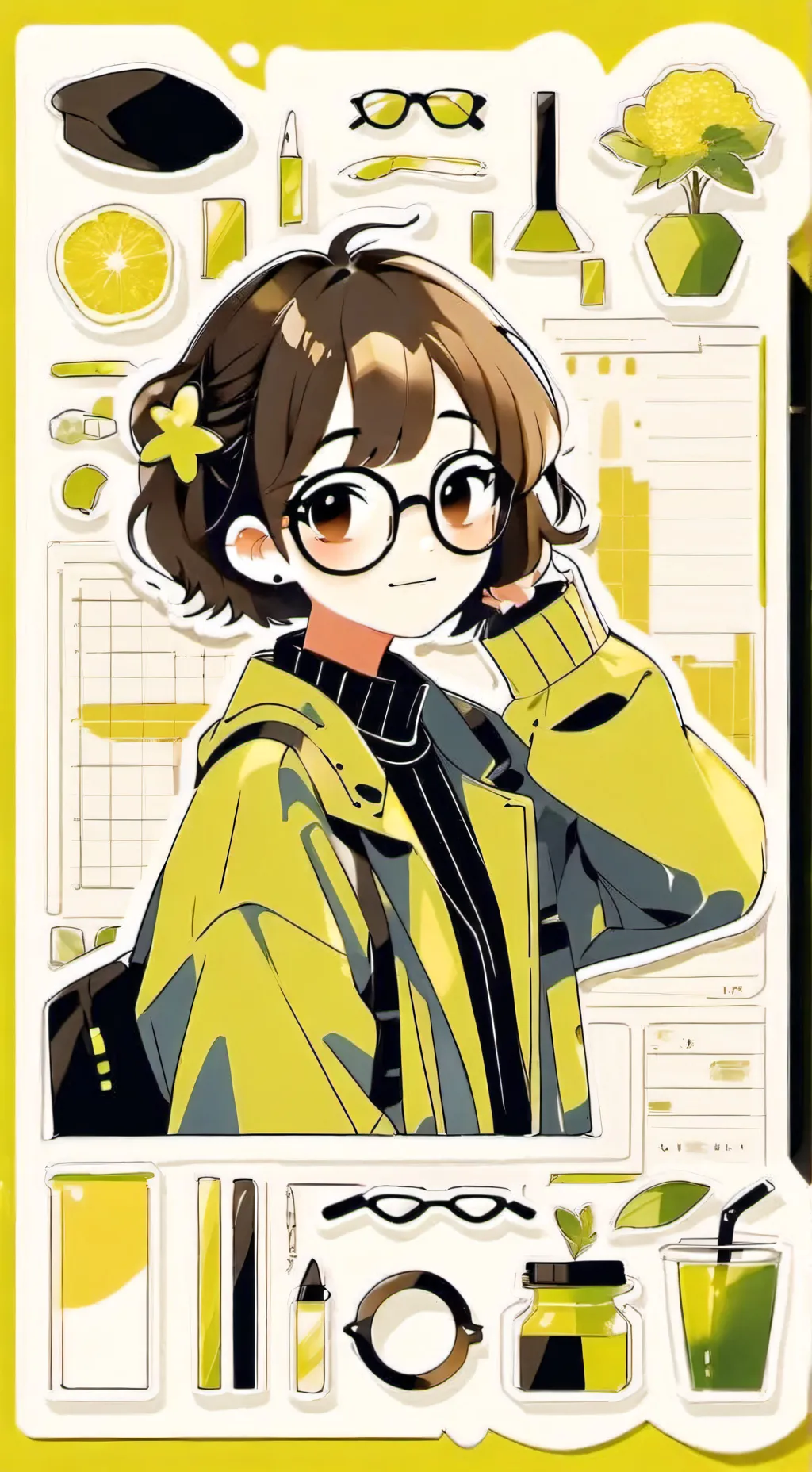 ai character: Aya M. Shiranui background