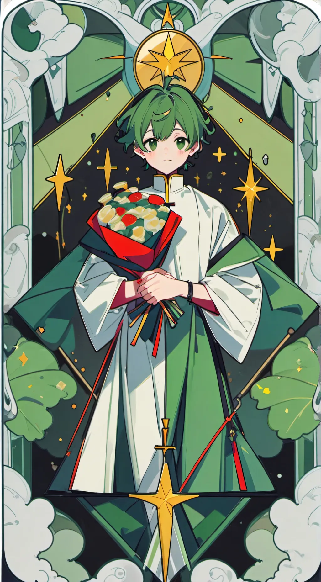 ai character: in dorm whit deku background