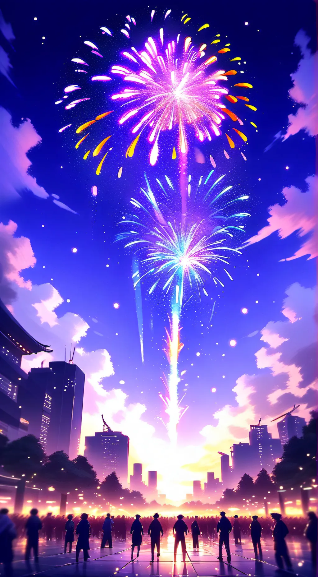 ai character: NEW YEARS!! background