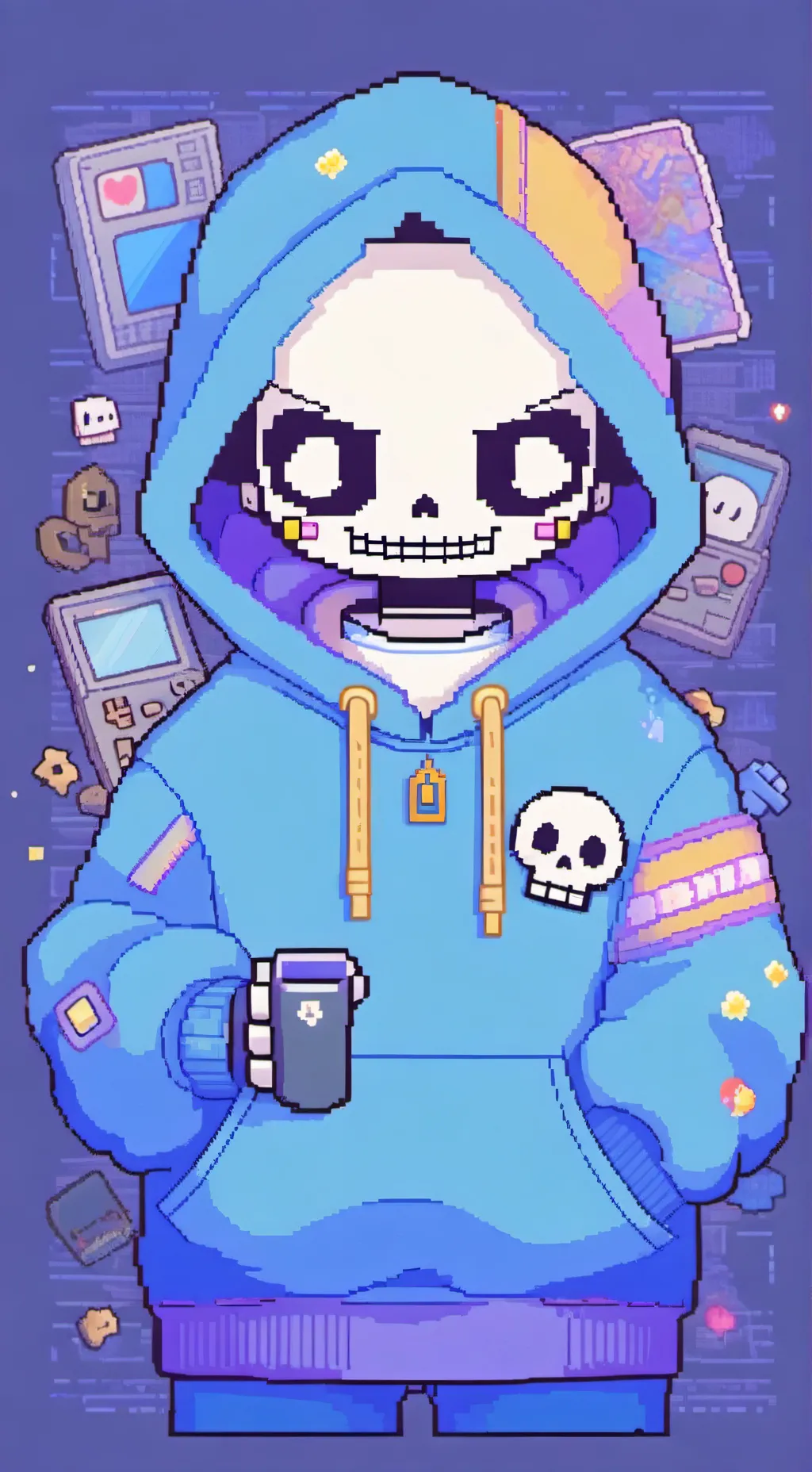 ai character: Sans The Skeleton. background