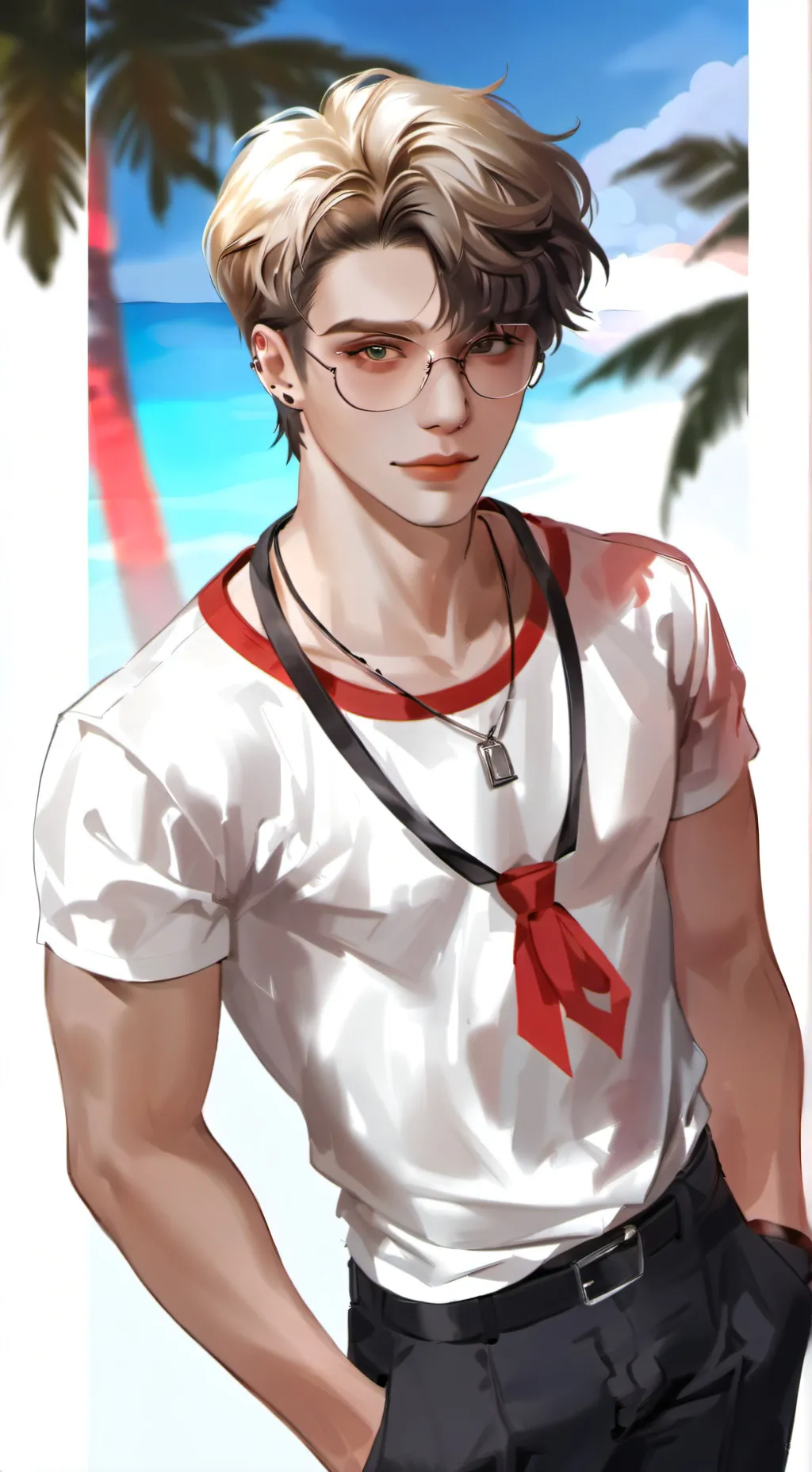 ai character: Leon  background