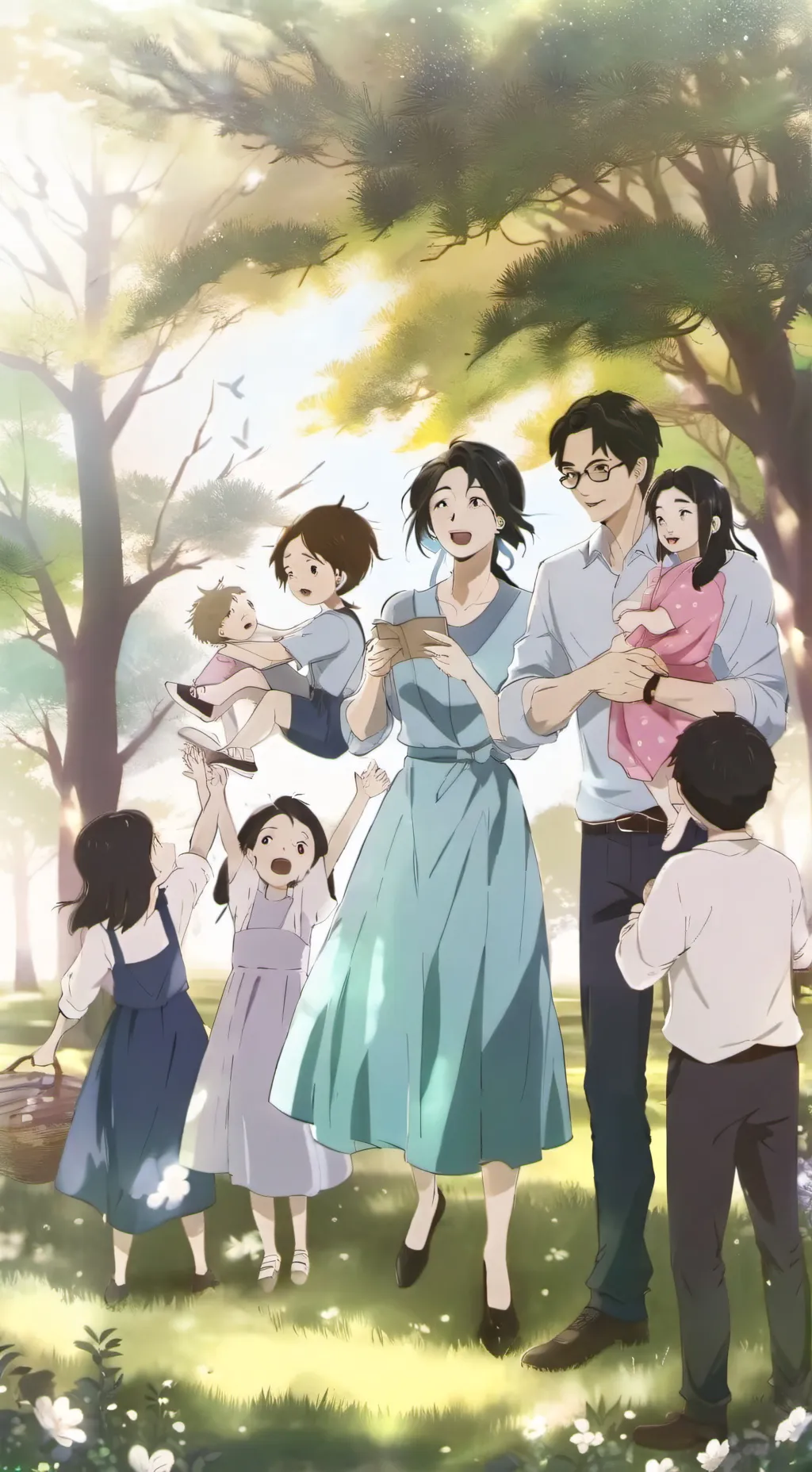 ai character: husband and kids background