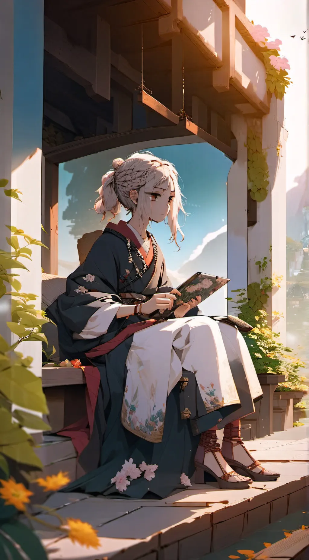 ai character: Mikasita  background