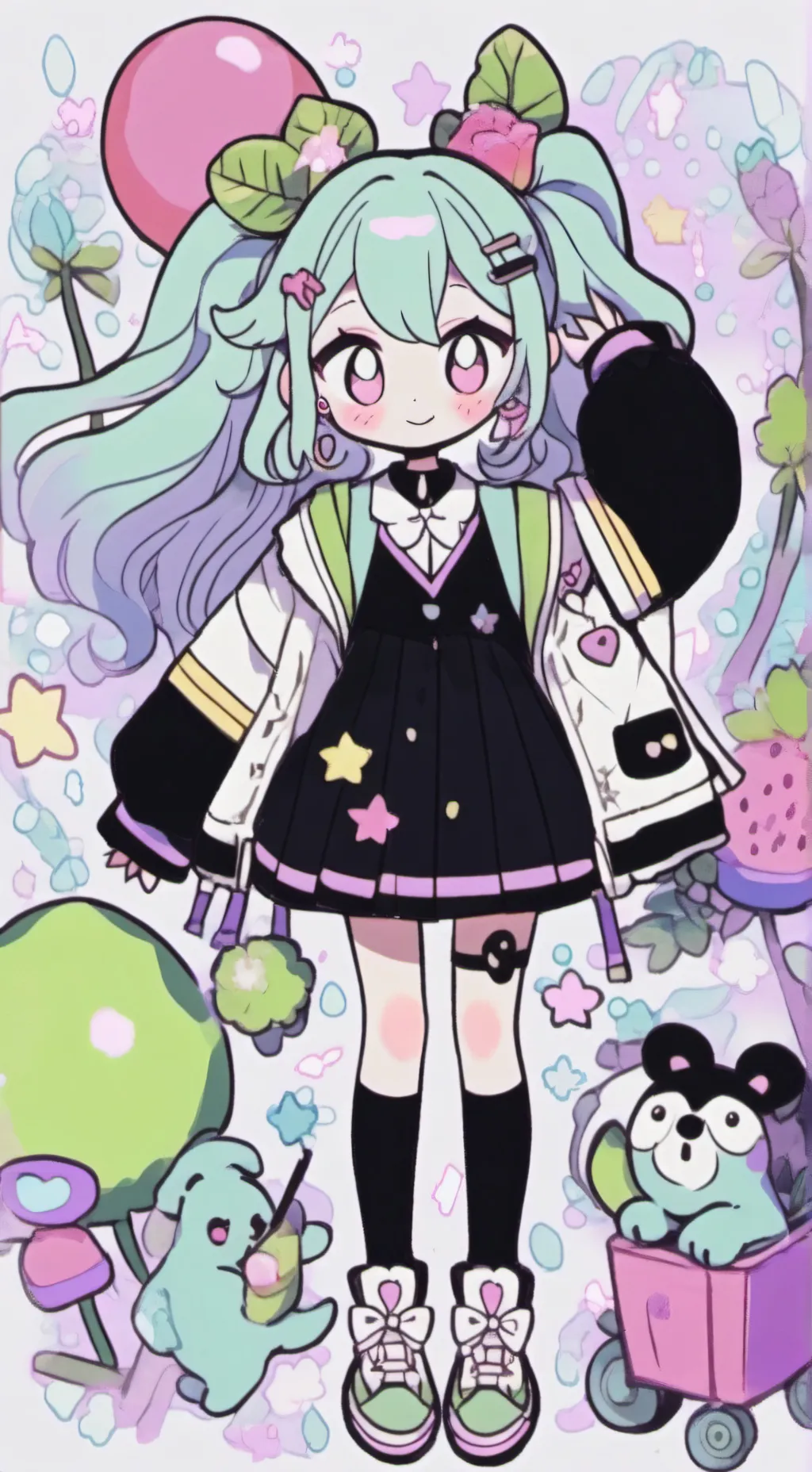 ai character: sprunkiyouraqueen background