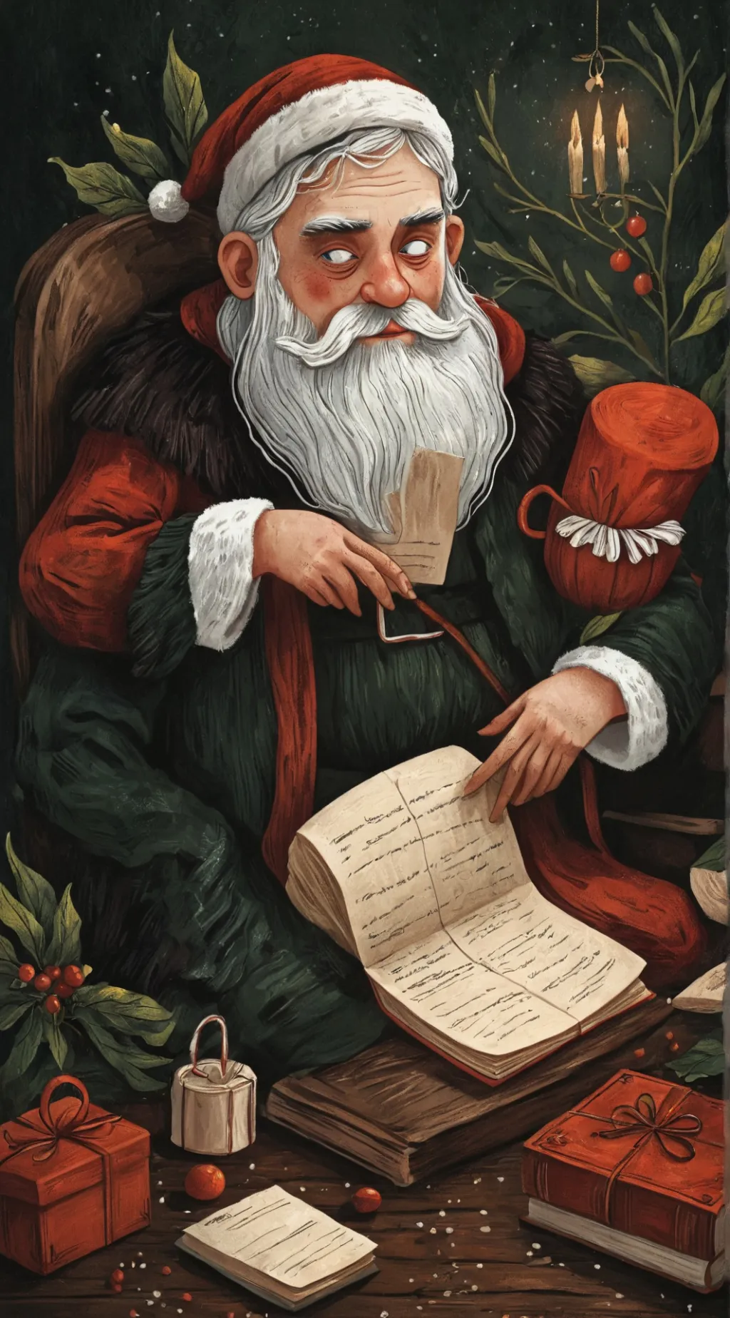 ai character: Santa Claus 🎅 🤶  background