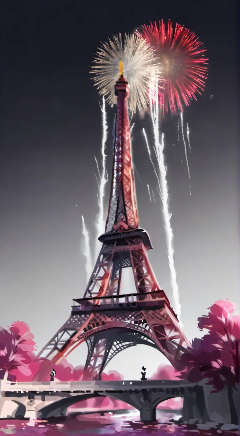 ai character: New Year!  background