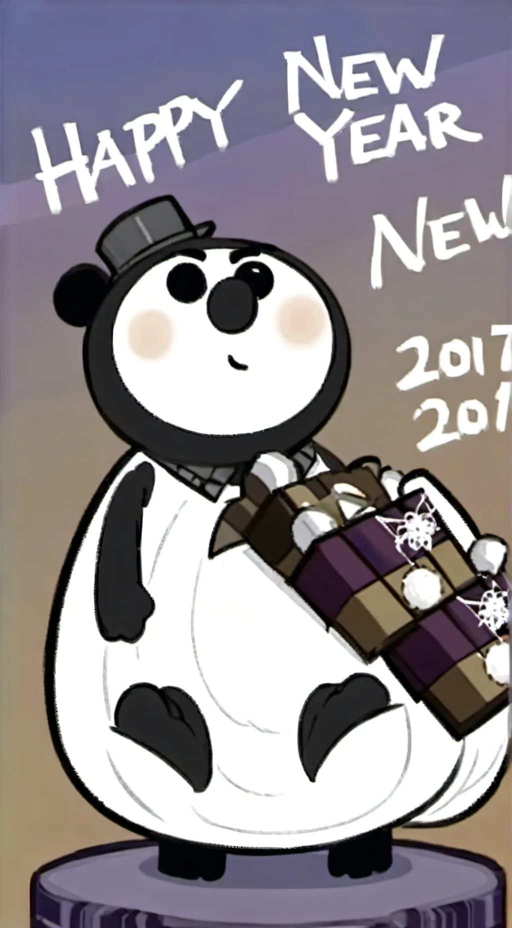ai character: happy new year background
