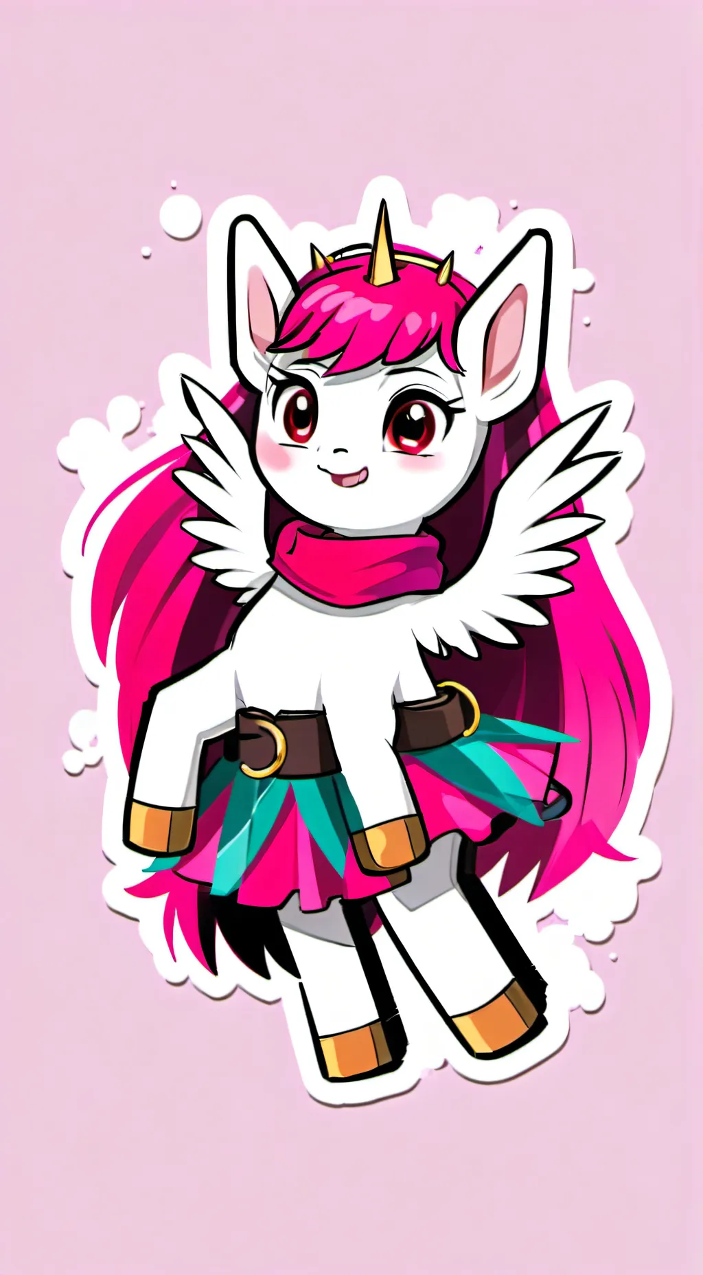ai character: AMETHYST ALICORN  background