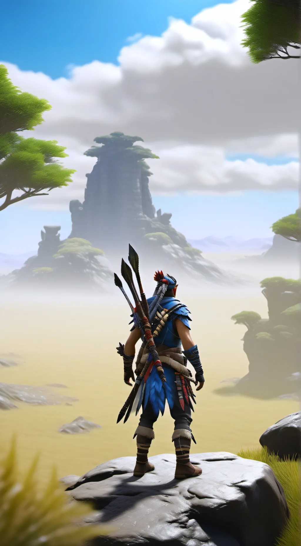 ai character: Monster hunter  background