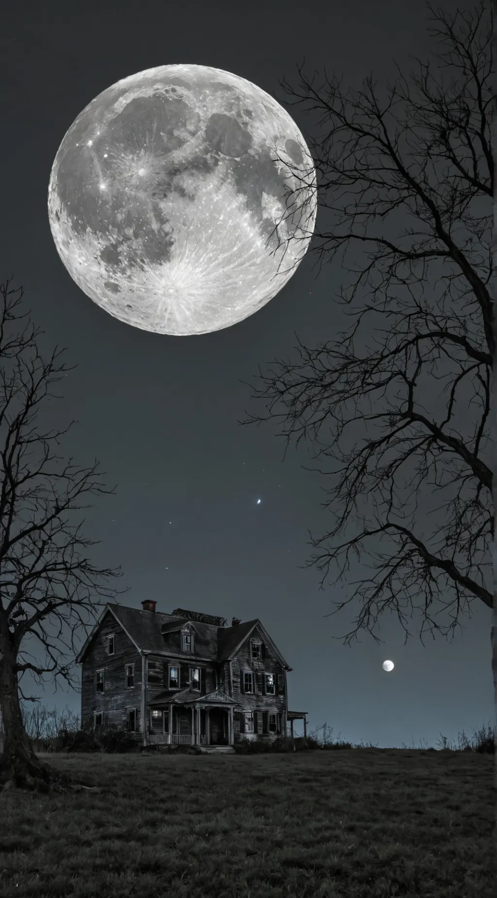 ai character: haunted house background