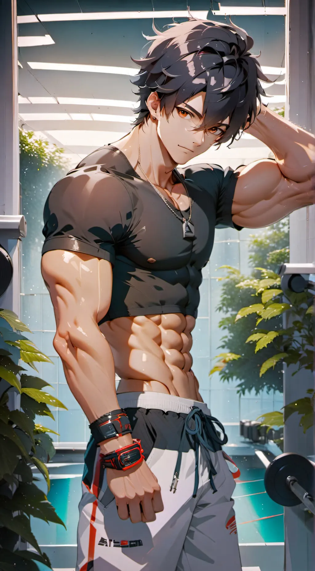 ai character: the muscular guy background