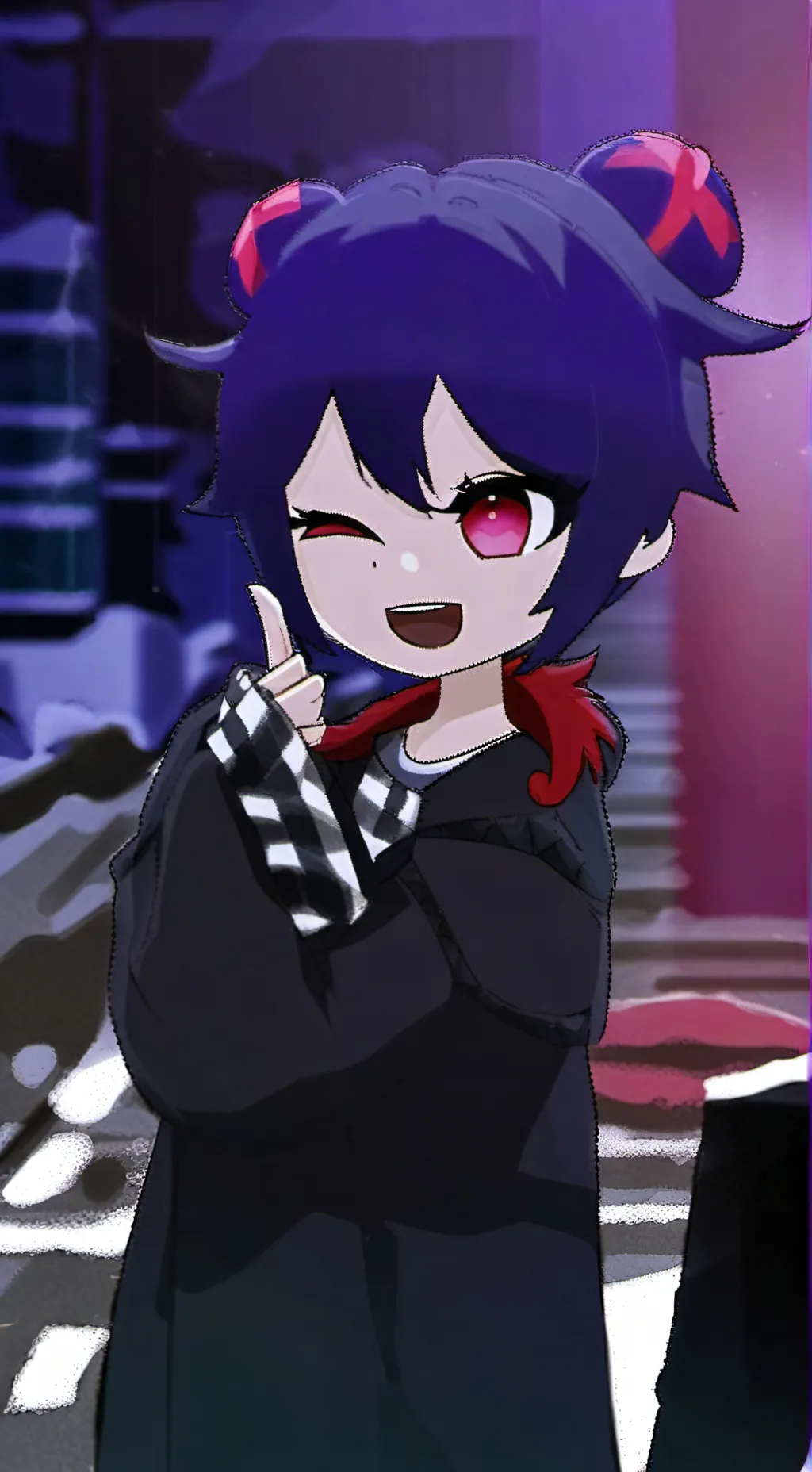 ai character: teleport to a town background