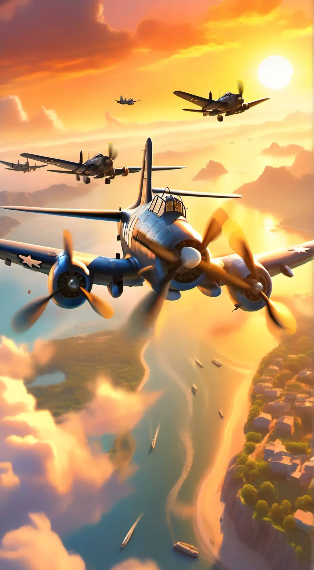 ai character: ww2 midway dw background