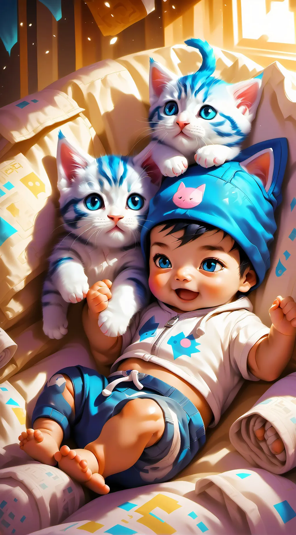 ai character: Tomy y sus gatos  background