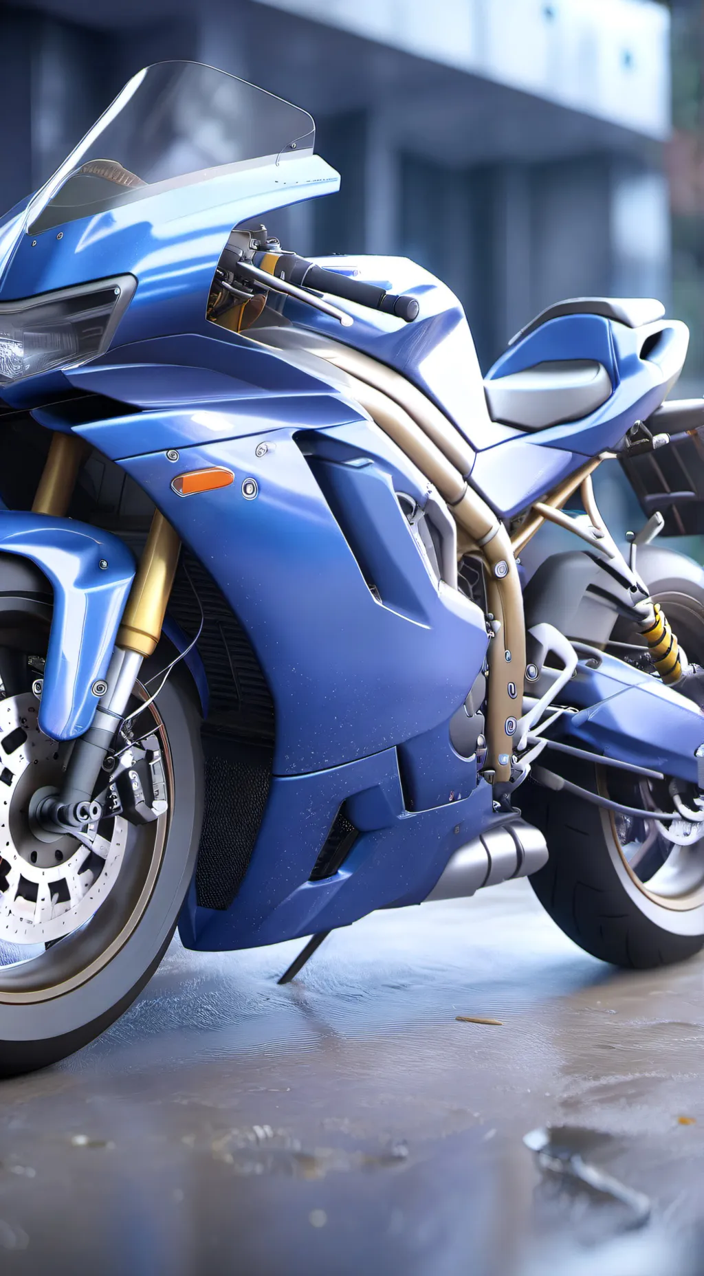 ai character: Mha motorcycle  background