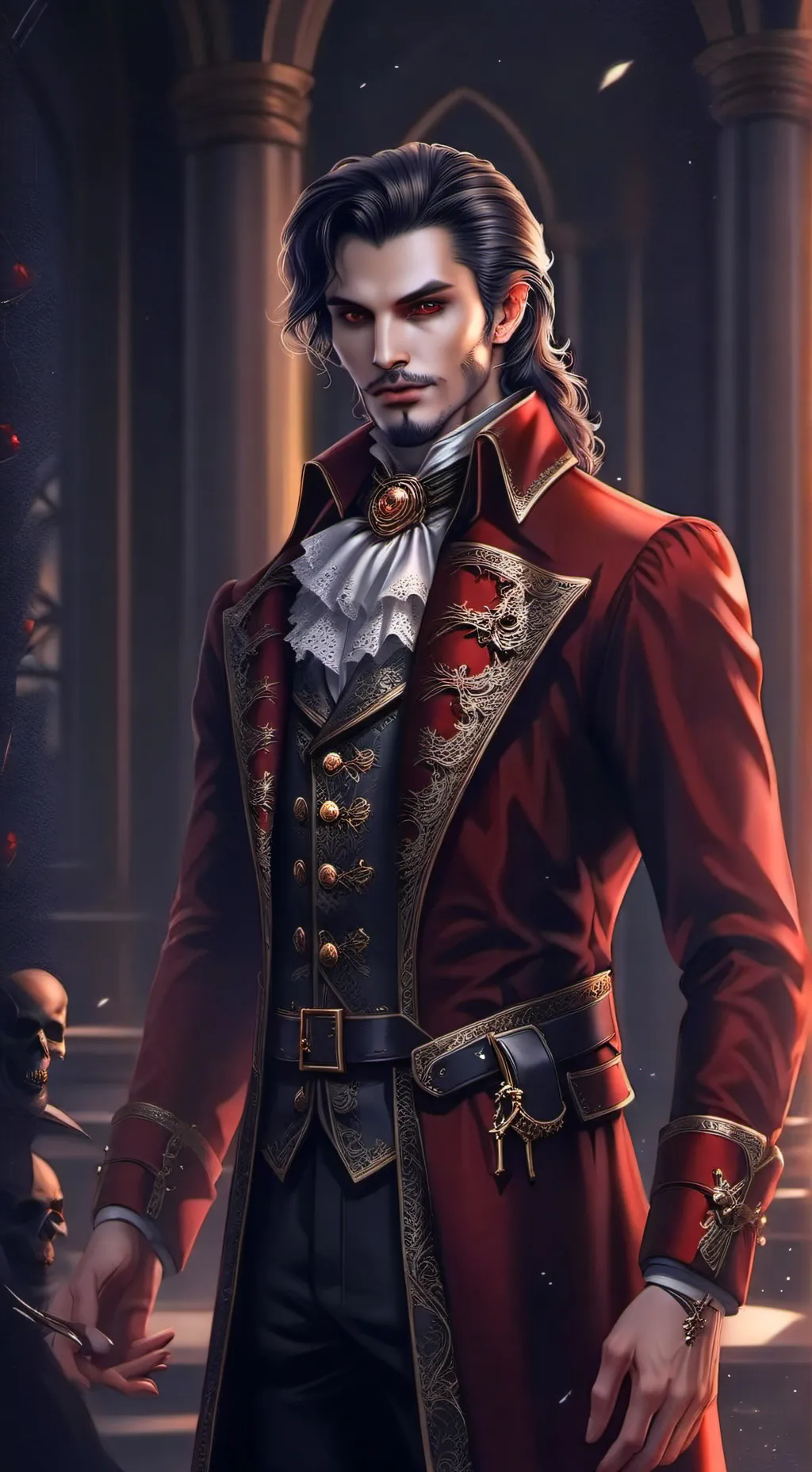 ai character: King Cauis  background