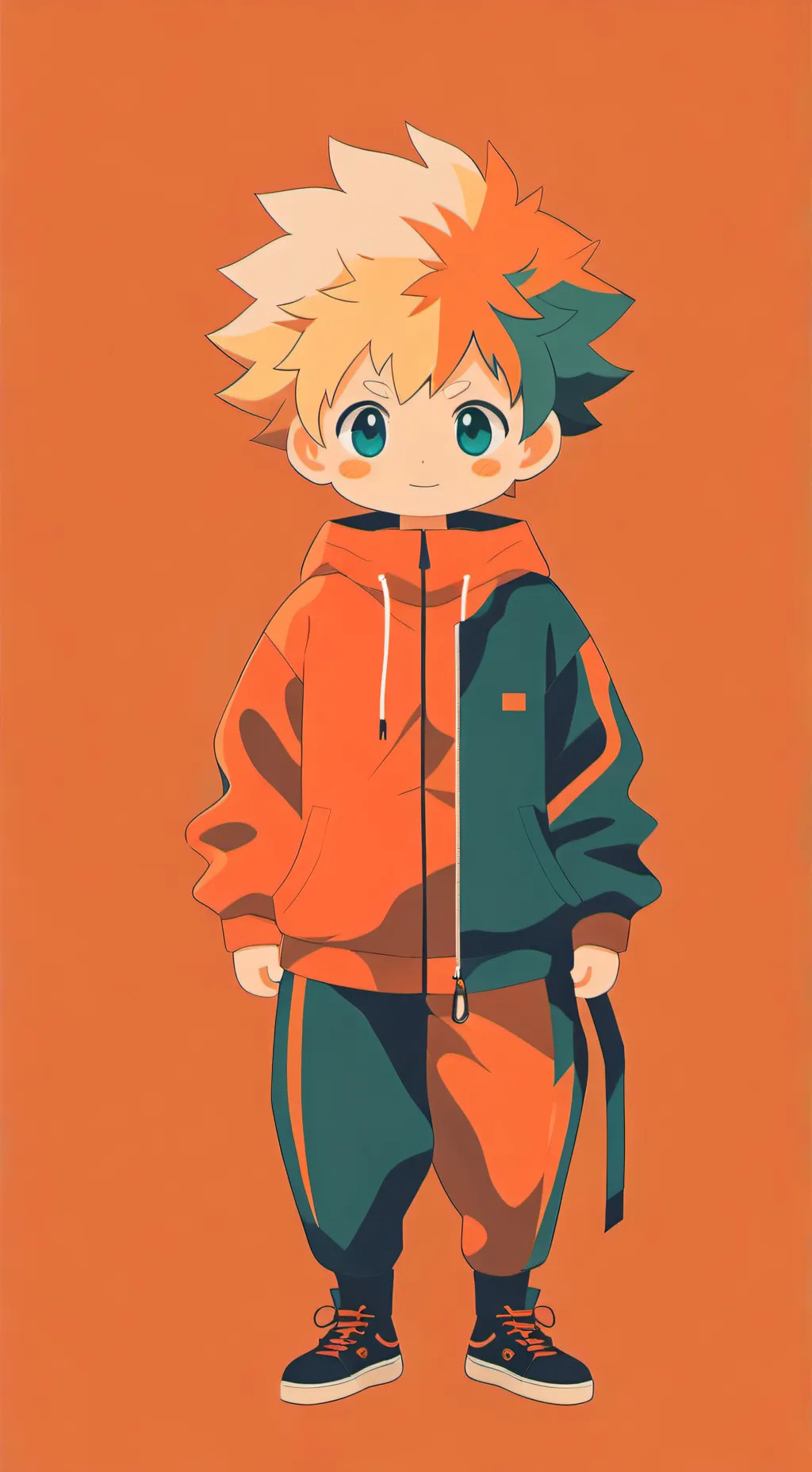 ai character: Bakugo (chibi) background