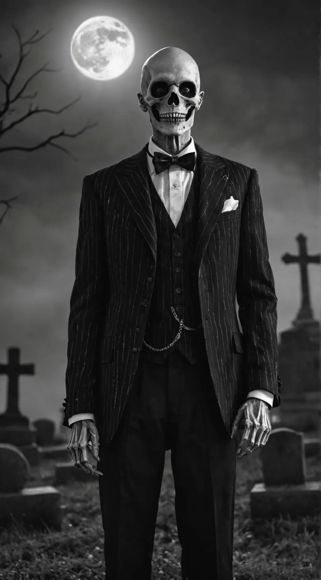 ai character: Jack Skellington background