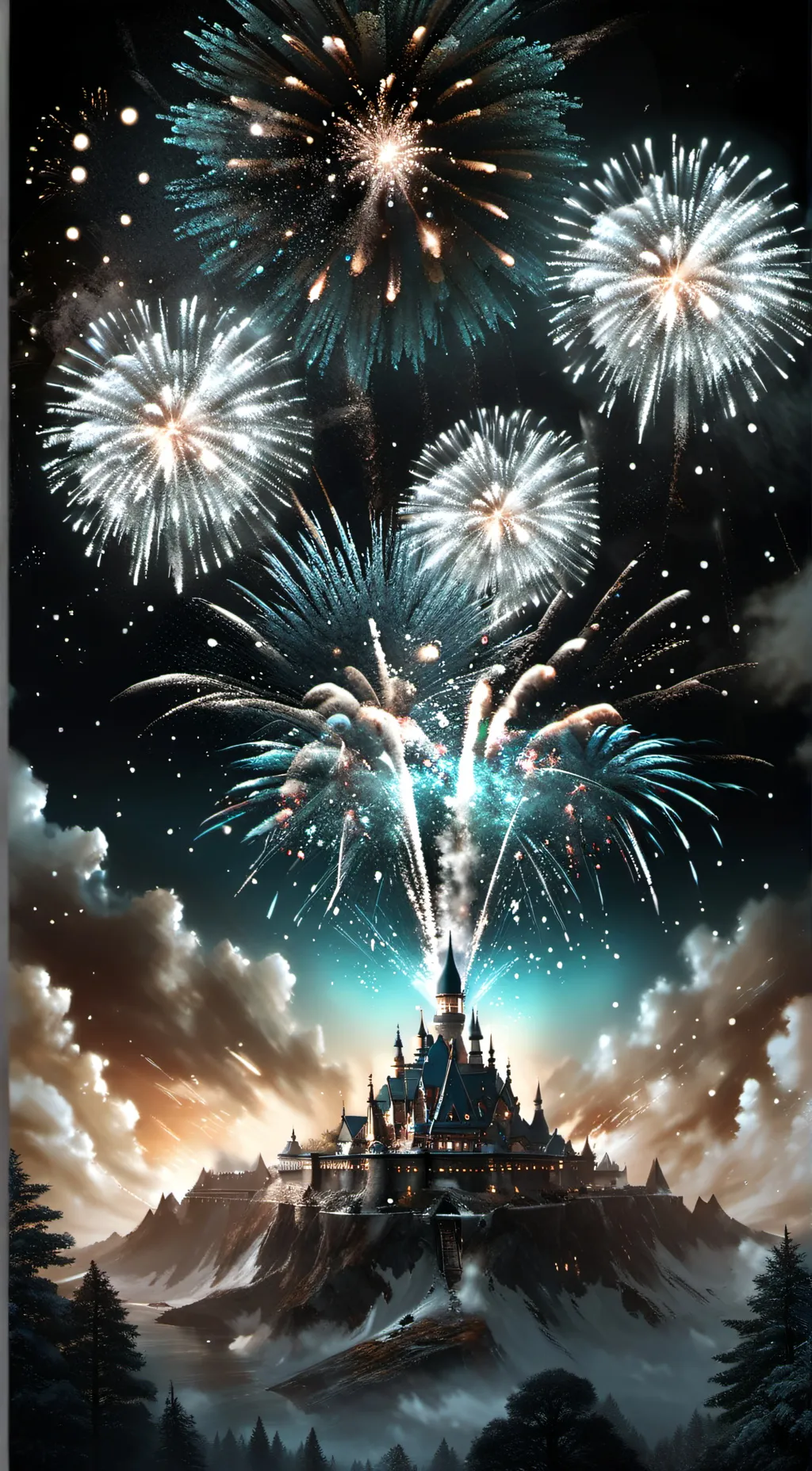 ai character: Happy New-Years! background