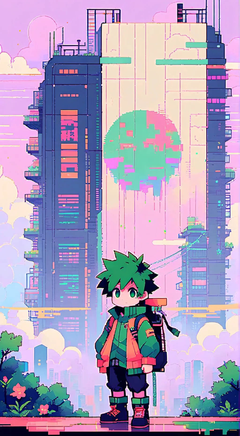 ai character: find the wrong  background