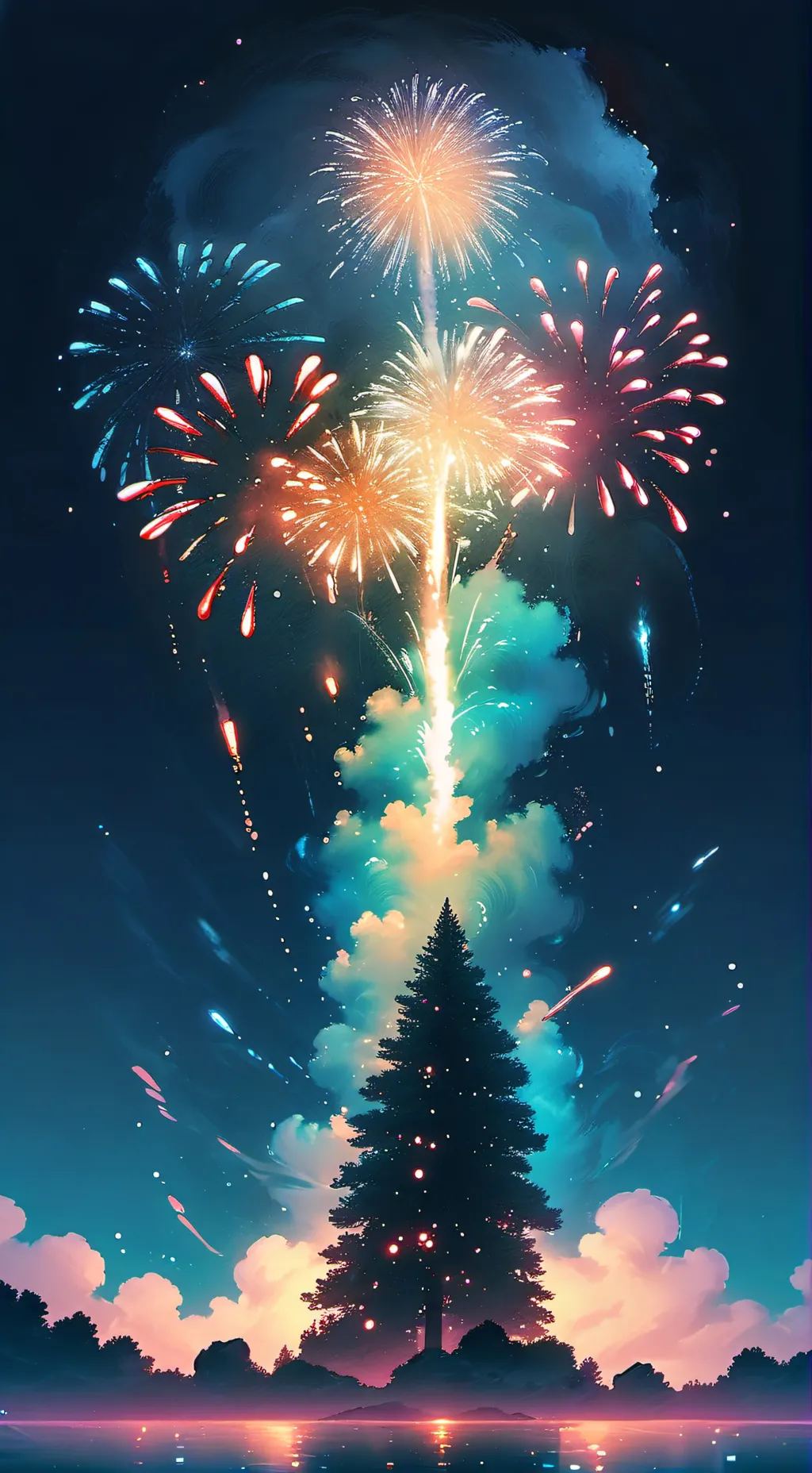 ai character: NEW YEAR! 2025 background