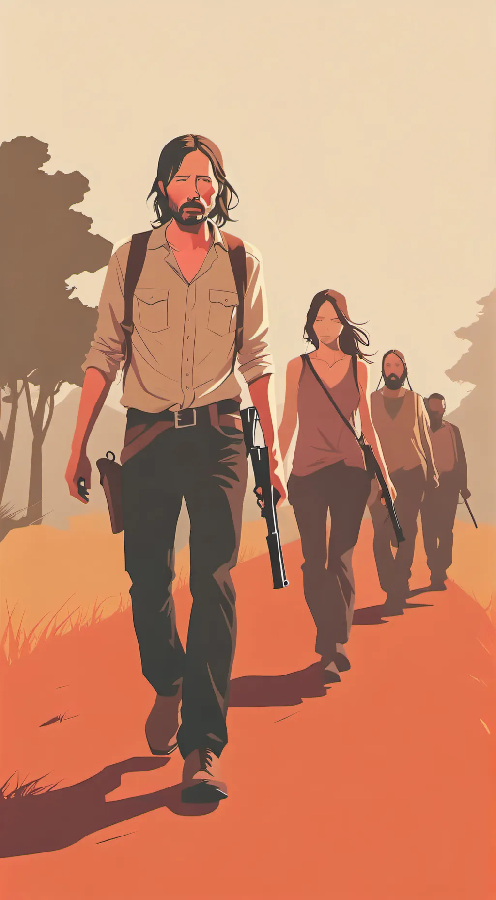 ai character: TWD cast background