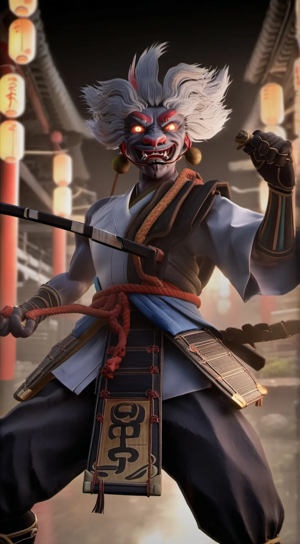 ai character: puppet demon  background