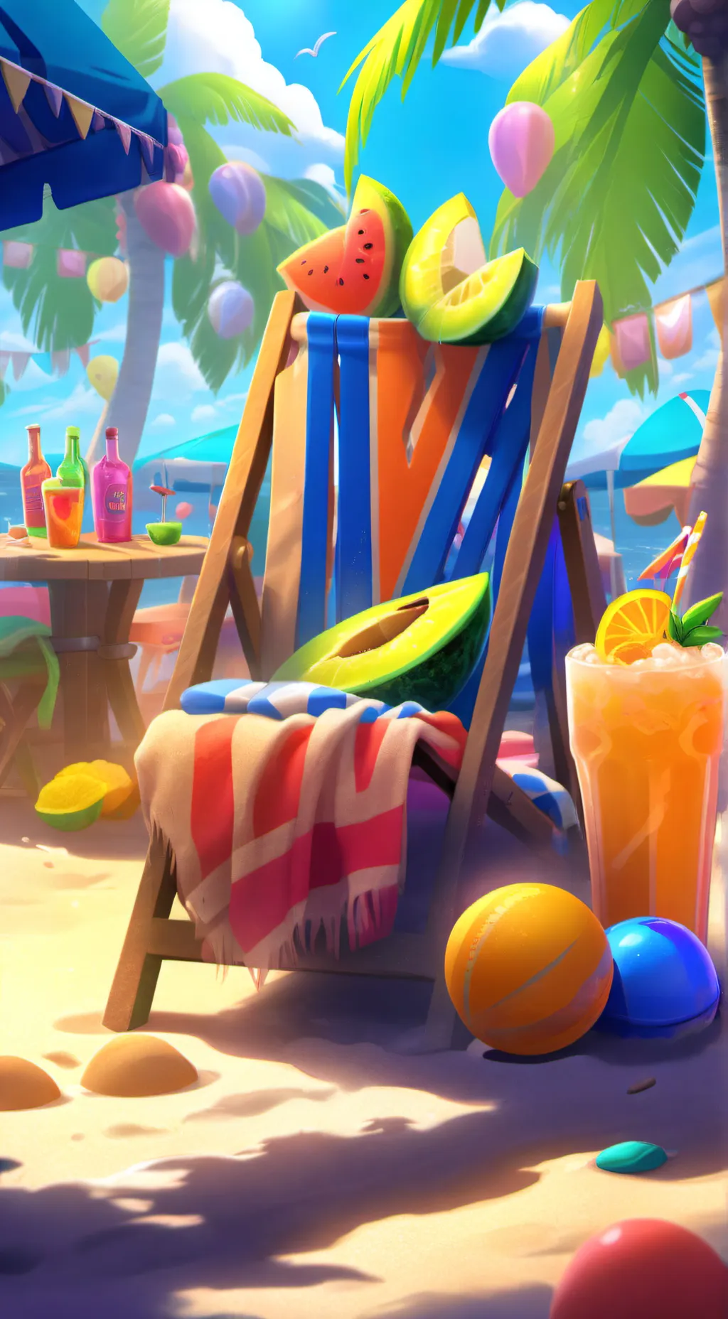 ai character: 😖Summertime!~😖 background