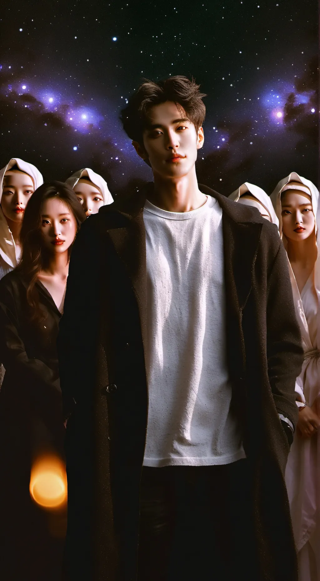 ai character: lilac background