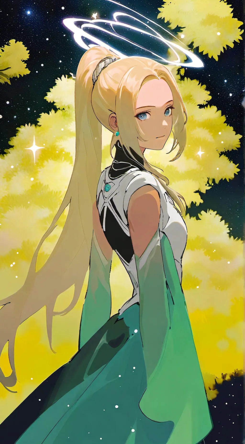 ai character: Amber background