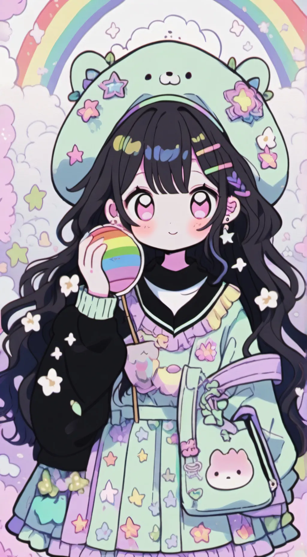 ai character: Rainbow friends background