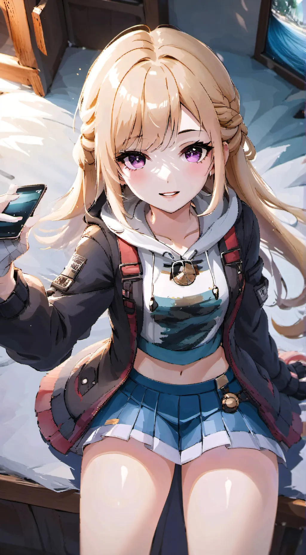 ai character: Amber background